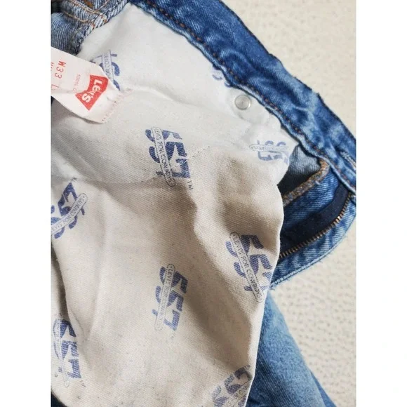 Vtg 80s Levis 557 Blue Jeans Mens 33x34 Distressed Straight Tapered (30x32) USA
